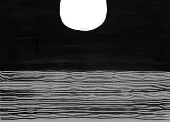 La lune sur une mer calme