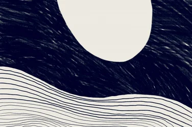 Lune abstraite et sereine