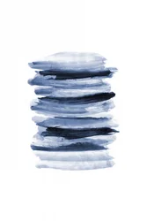 Couches de coups de pinceau bleus