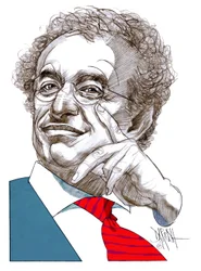 Gad Lerner (dessin numérique au crayon de couleur)