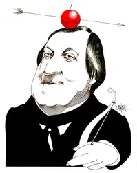 Gioachino Rossini, 2024 (dessin numérique au crayon de couleur)