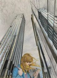 Oh Say Can You See  1, 2024 (crayon sur papier)