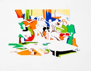 Festin de pan (paysage), 2019 (gouache sur papier)