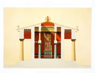 Section transversale du temple de Jupiter à Égine