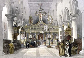 Chapelle du couvent de Sainte-Catherine sur le mont Sinaï, 21 février 1839, planche 112 du Volume III de 