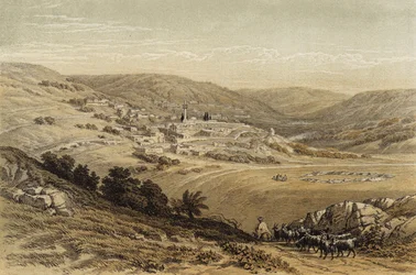 Vue Générale de Nazareth (lithographie en couleur)
