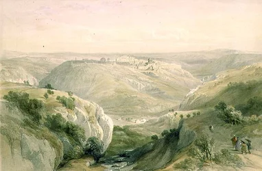 Jérusalem depuis le sud, 12 avril 1839, planche 10 du Volume I de 