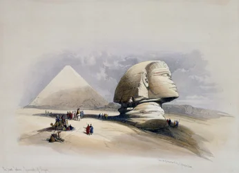 Vue de la Nécropole de Gizeh, gravure d