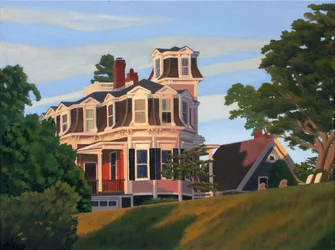 Le toit à la Mansart, 2017 (huile sur toile)