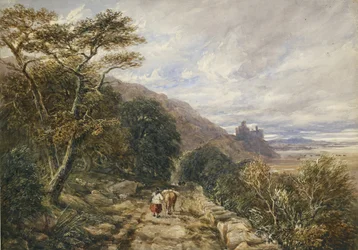 Chemin de campagne menant au château de Harlech, 1842