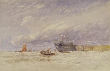 Sur la Medway, vers 1845-50