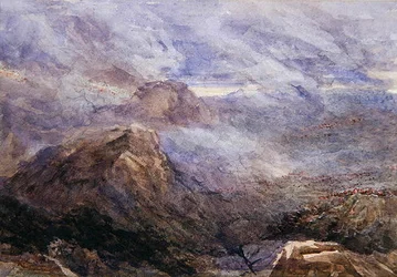Croquis gallois - Brûlage de fougères