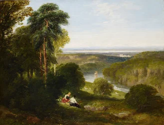 Le Wyndcliffe, rivière Wye, 1842