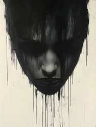 Portrait sombre et sinistre