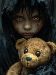 Un enfant et un ours inquiétants