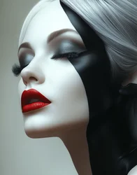 Portrait à la dualité élégante