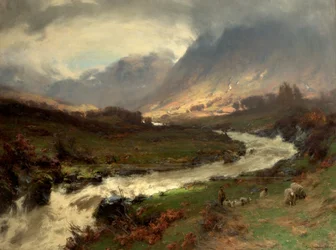 Une accalmie dans la tempête, Glen Lyon, Perthshire, Écosse, 1891-92