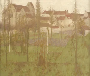 Grez depuis la rivière, vers 1896