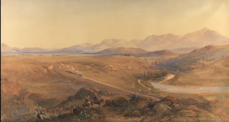 Un train à vapeur sur le chemin de fer ottoman, 1859