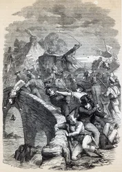 Émeute électorale à Hawick, 1837, illustration de 