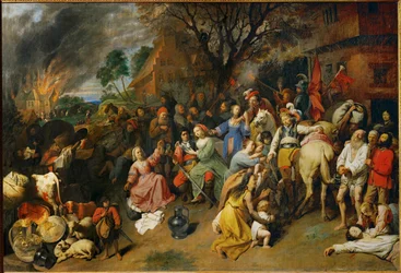 Souffrances des agriculteurs (peinture sur toile)