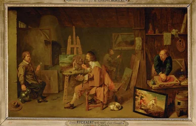 Peintres dans leur atelier ...