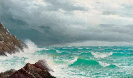 Baie de Fistral, Cornouailles, 1885