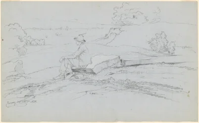 Étude pour "Montagnes Blanches de North Conway, New Hampshire" (recto)