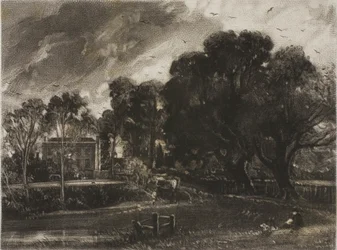 Frontispice du Paysage anglais de M. Constable, East Bergholt, Suffolk