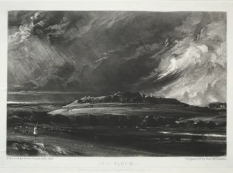 Divers sujets de paysage, caractéristiques du paysage anglais... Old Sarum, 1832