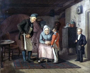 Visite aux grands-parents avant la première communion