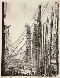 Un chantier naval, illustration de 