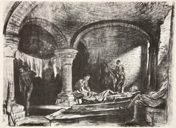 Un abri souterrain, illustration de 