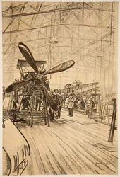 Un avion sur les stocks, illustration de 