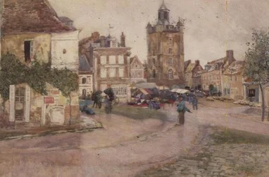 Jour de marché à Genilly, France