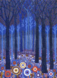 Forêt bleue, 2011 (acrylique sur toile)