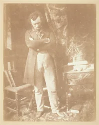 M. Robertson, sous-rédacteur de The Witness, vers 1843-44. Créateurs : David Octavius Hill, Robert Adamson, Hill & Adamson