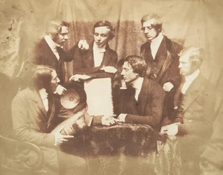 Prof. Fraser, Rév. Welsh, Rév. Hamilton, et trois autres hommes