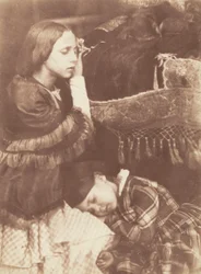 Les trois dormeuses : Sophia Finlay, Harriet Farnie et Brownie, c. 1845 (photo)