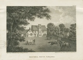 Maison Boscobel : gravure