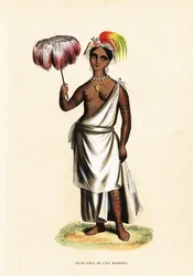 Piteenee, une jeune femme de Nuku Hiva, Îles Marquises (Polynésie française)