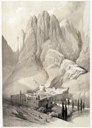 Couvent de Sainte Catherine, dessin réalisé le 19/02/1839 dans « La Terre Sainte », Londres 1849.