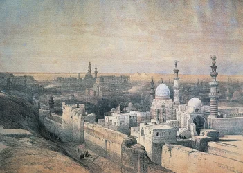 Égypte, Le Caire, lithographie de 1839