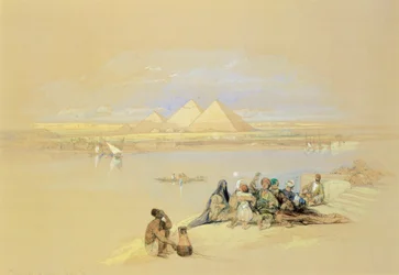 Égypte, Gizeh, Pyramides, par David Roberts