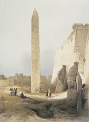 Égypte, Obélisque au Temple de Louxor, gravure