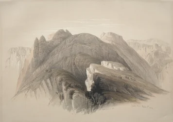 Gebil Hor. Mont Hor, depuis les falaises entourant Pétra