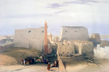 Grande entrée du temple de Louxor, 19ème siècle
