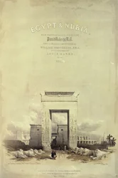Grande porte menant au temple de Karnak, page de titre de 