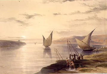 Hager Setsilis, de "Egypt and Nubia", Vol.1 (lithographie)