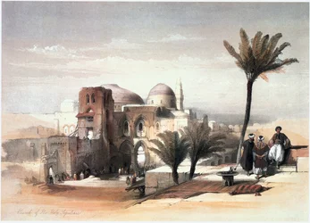 En Terre Sainte : Jérusalem, église du Saint-Sépulcre (gravure)